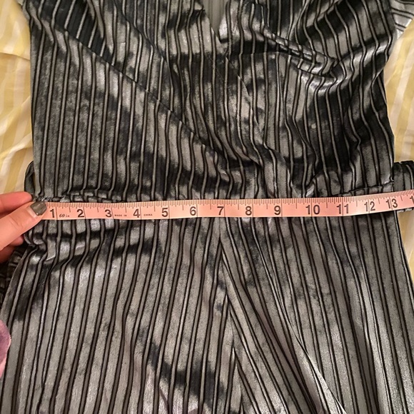 ZARA GRAY BLUE VELOUR JUMPSUIT - Picture 9 of 10